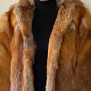 Danish Vintage red fox fur coat